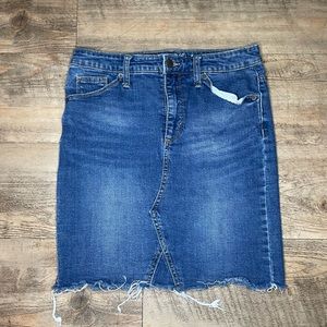 Target brand | Distressed Tight Jean Skirt
